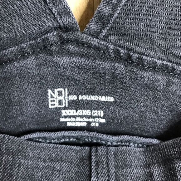 No Boundaries Womens Denim Stretch Charcoal Black Overalls Size XXXL / 3XG (21) - Picture 5 of 13
